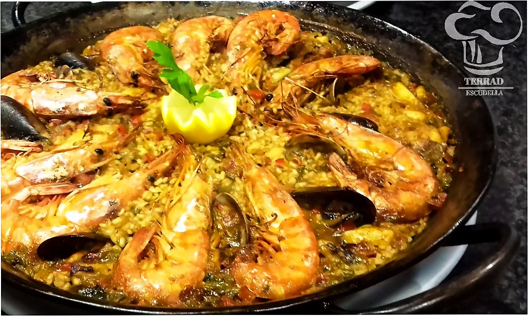 Receta de paella de marisco