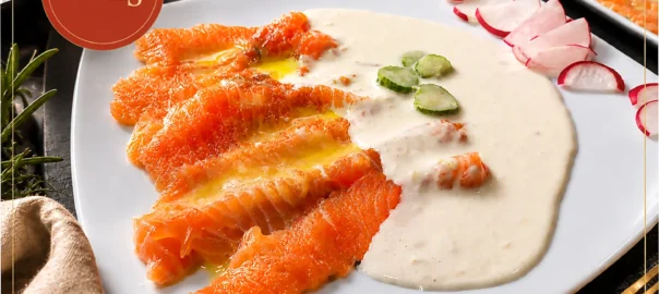 Receta de carpaccio de salmón con citricos. TdEs Barcelona