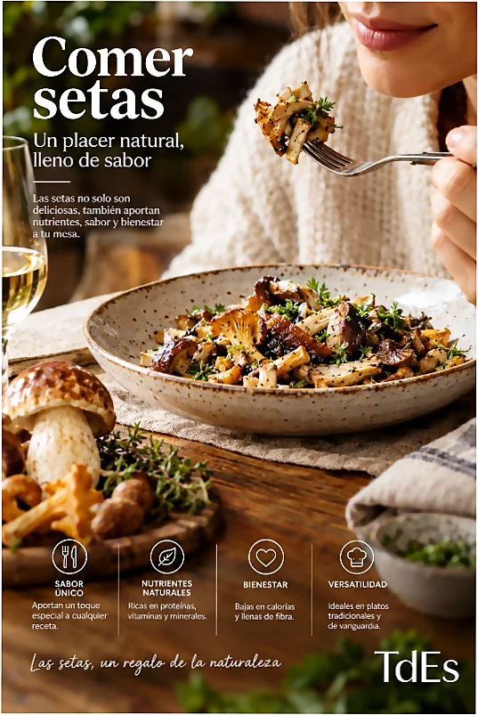 El placer natural de comer setas. Cursos de cocina profesional