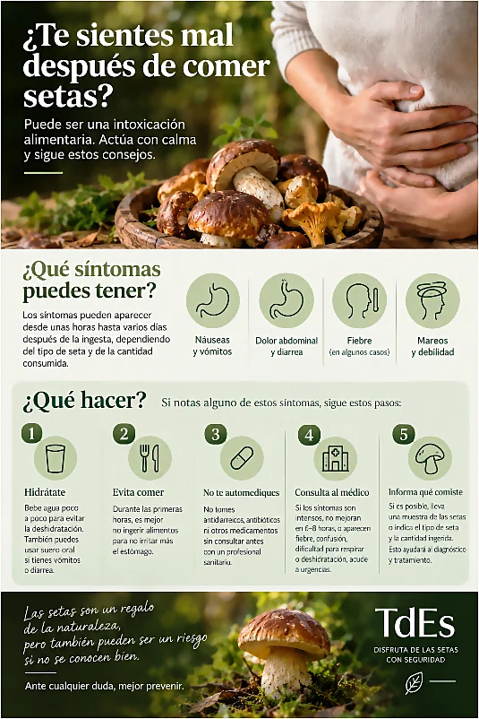 Que hacer si te sientes mal después de comer setas
