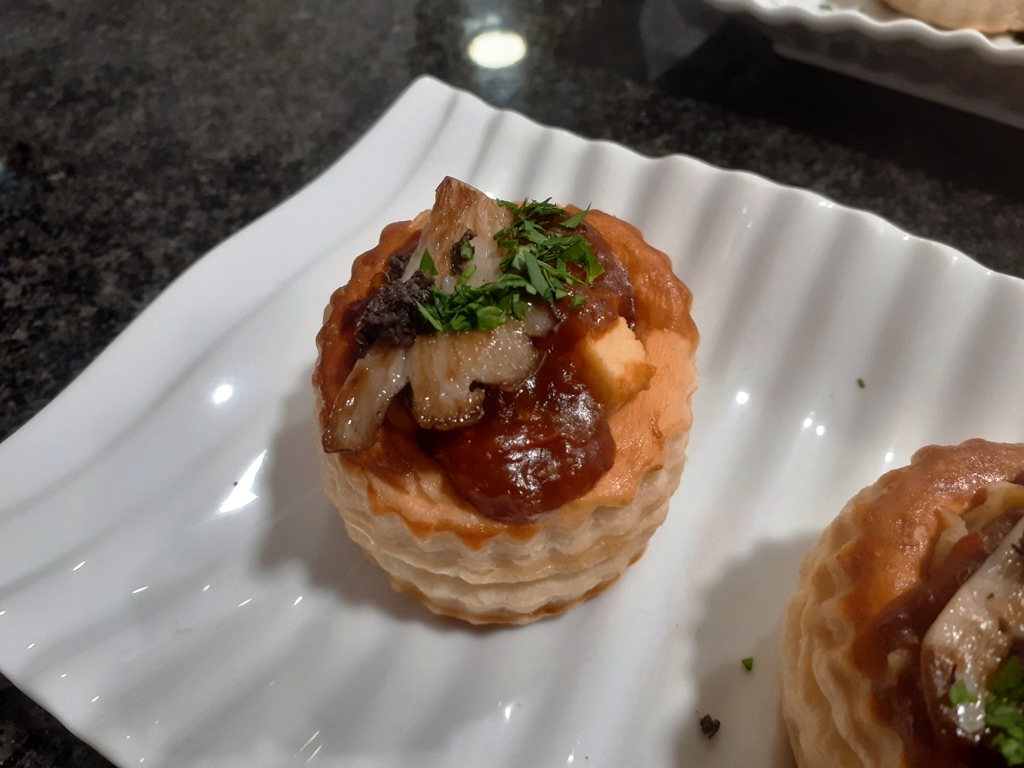 Hojaldre de setas  ala financiera