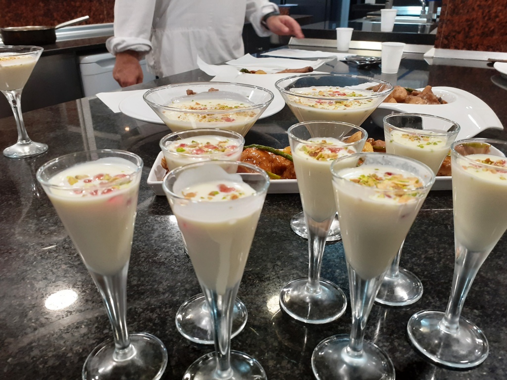 Sopa de chocolate blanco