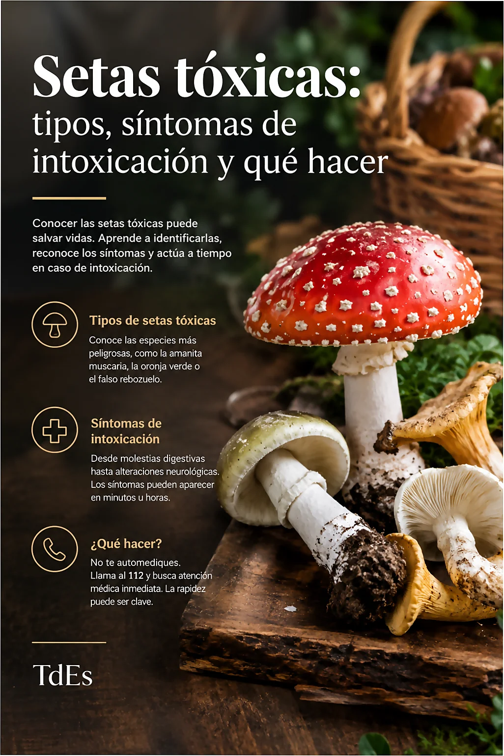 Setas tóxicas tipos y variedades