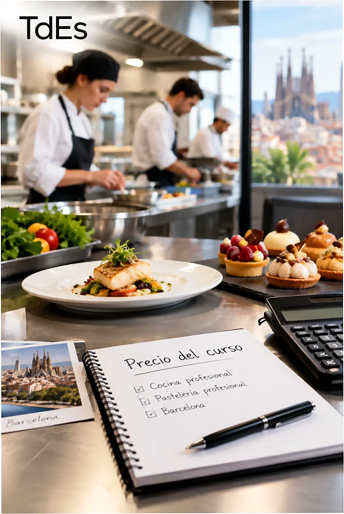 Precio de un curso de cocina y pasteleria en Barcelona