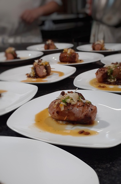 Butifarra con setas Butifarra con setas