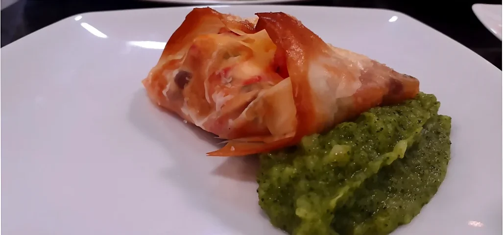 Crujiente de queso fresco