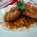 Receta de shitake, peras y queso azul