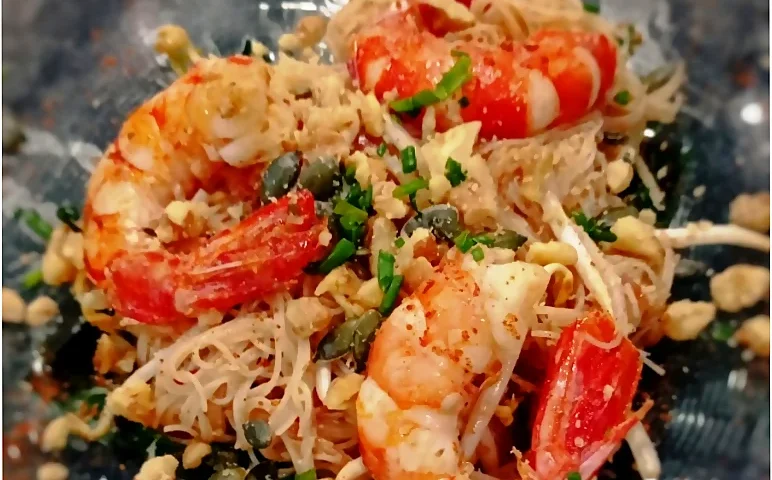 Receta de Pat thai de langostinos