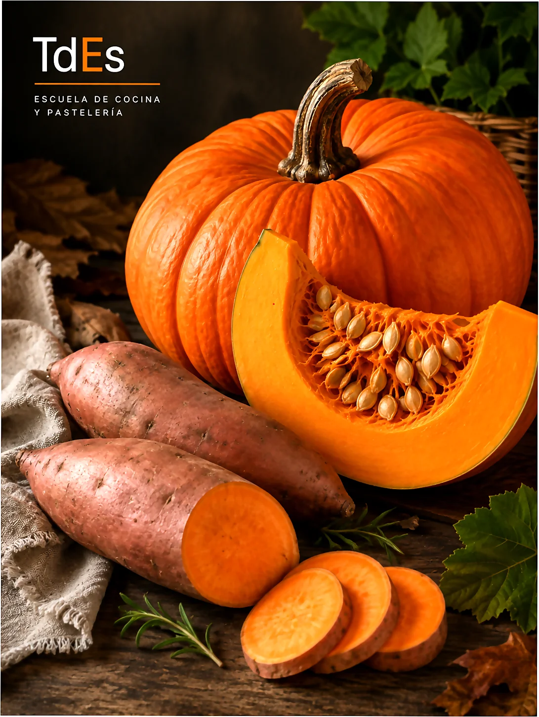 Calabaza y boniato de temporada