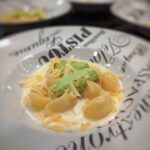 Receta de pasta cremoso de nabo y puré de broquil