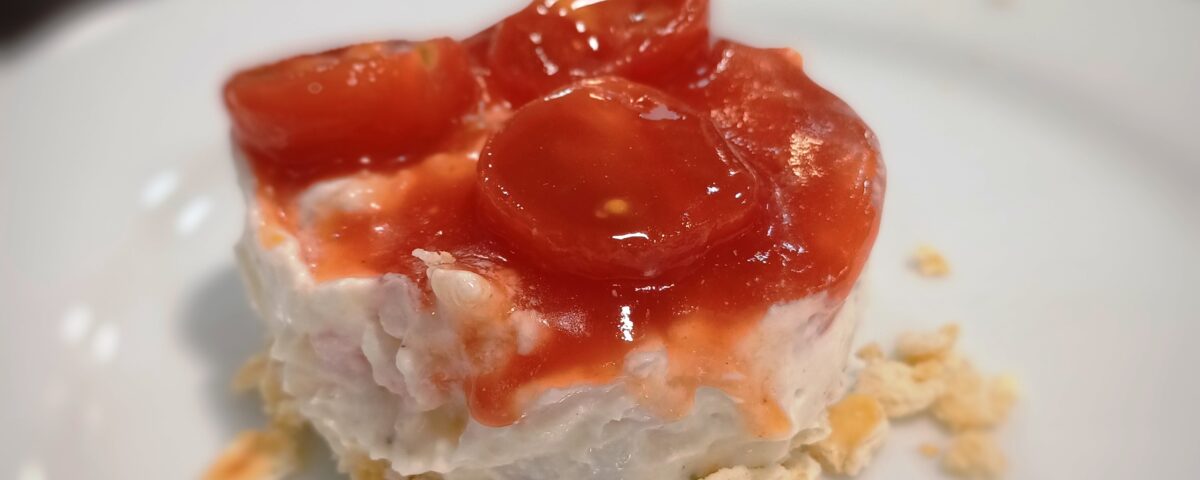 Receta de chessecake de tomate de los cursos de cocina para aficionados