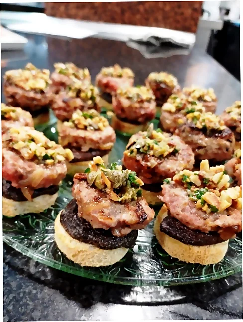 Pate de morcilla con hamburguesa