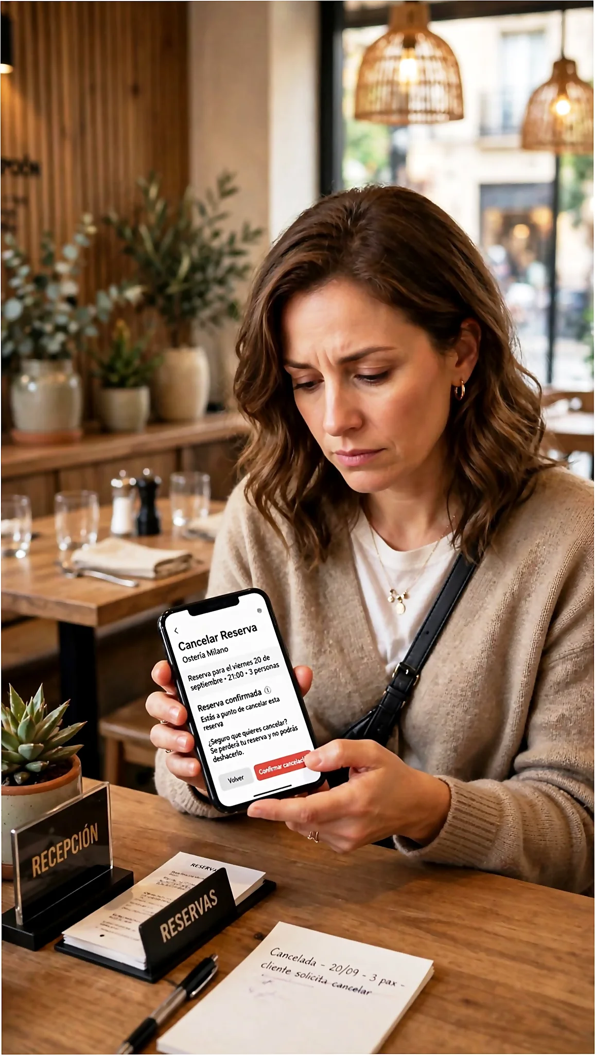 No show en un restaurante por una reserva a la que el cliente no se presenta