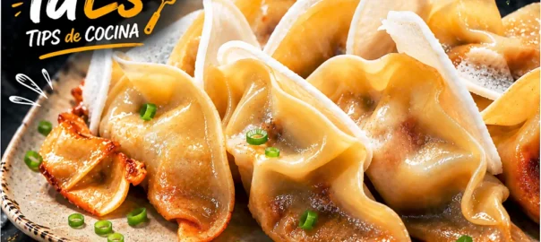Gyozas de pollo teriyaki. Cursos para principiantes en TdEs