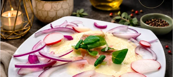 Ensalada de lubina con manzana ácida. Aprende a cocinar