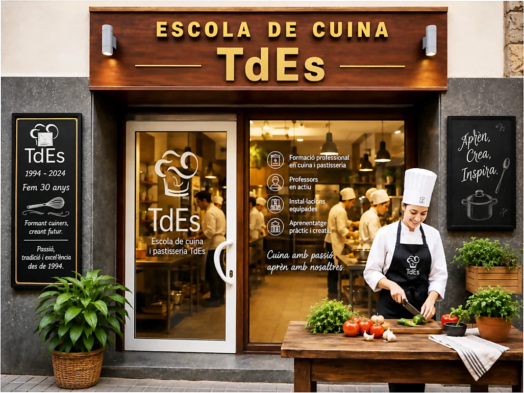 Entrada Escuela de cocina y pasteleria profesional TdEs Barcelona
