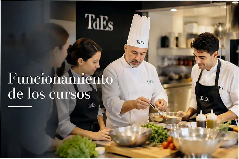 Profesor de TdEs BArcelona explicando el funcionamiento de los cursos a los alumnos