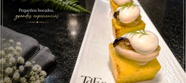 Patatas con mejillones en escabeche. Menu degustación expres
