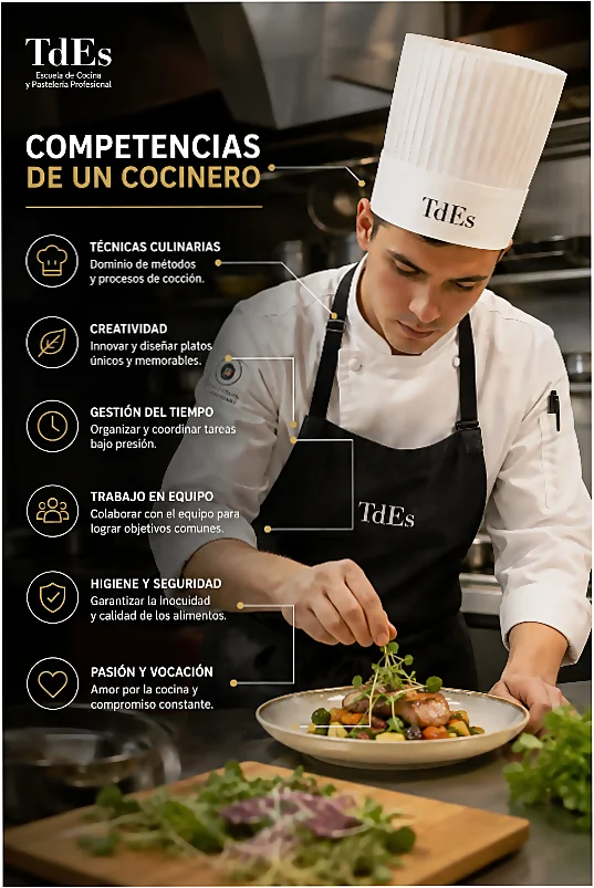 Competencias de un cocinero profesional