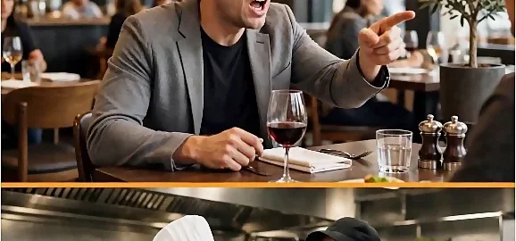 Cliente quejandose al equipo de cocina. El cliente siempre tiene la razón
