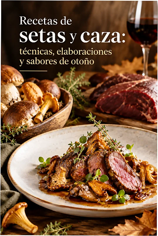 Recetas de setas y caza con técnicas, elaboraciones y sabores de otoño